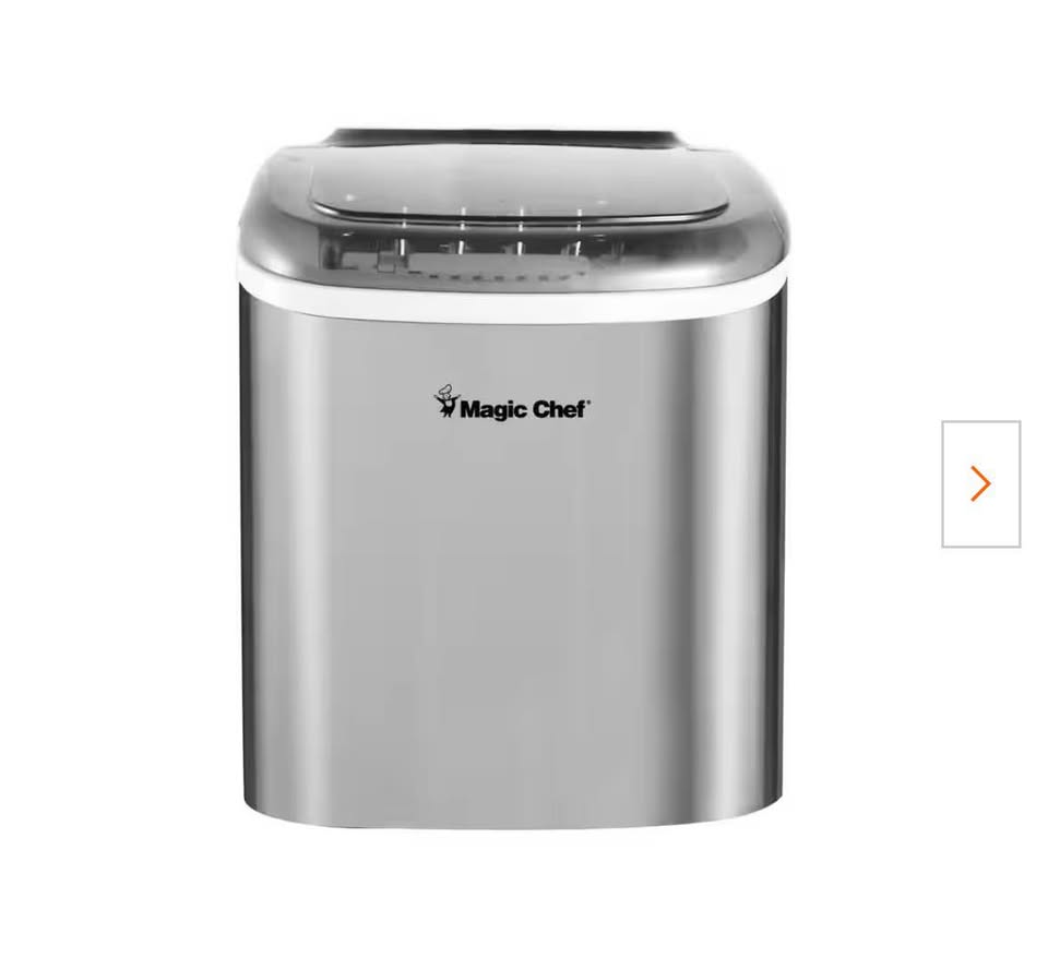Magic Chef 27 lbs. Bullet Ice Countertop Ice Maker in Stainless Steel