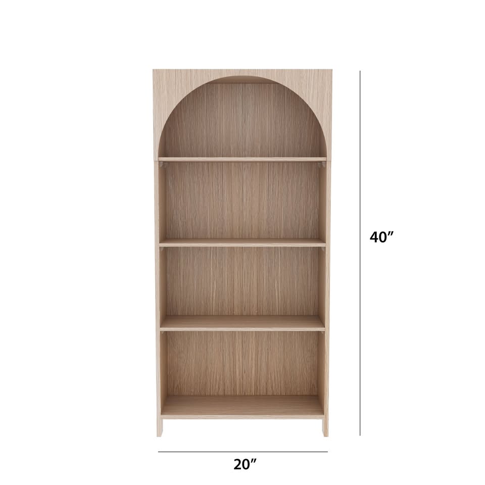 House of Happy Arched Bookshelf – Kids Bookshelf for Classroom, Playroom or Bedroom, Natural