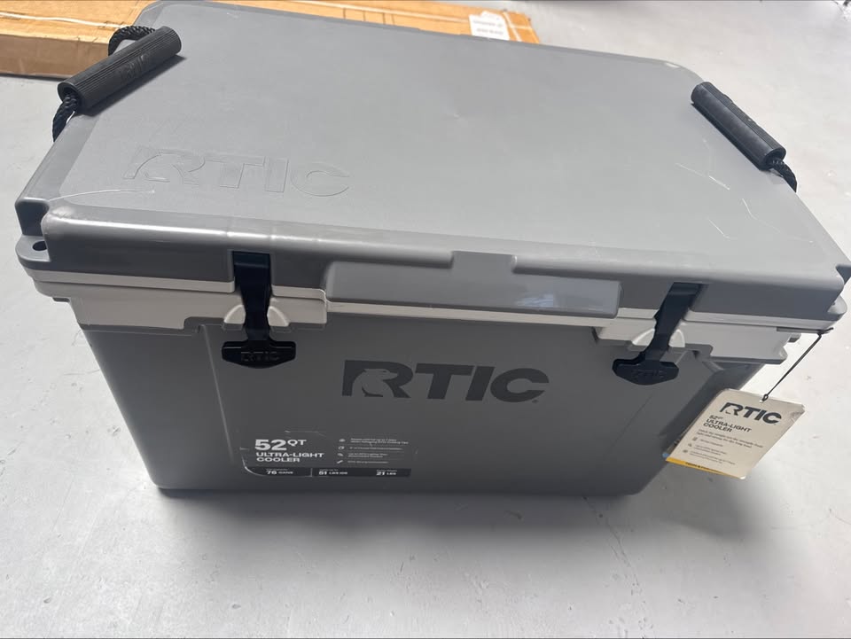 RTIC 52 QT Ultra-Light Cooler Ice Chest – Dark Grey & Cool Grey, 76 Cans