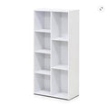 Furinno 7-Cube Open Shelf Bookcase, Shelving Unit, Reversible – White