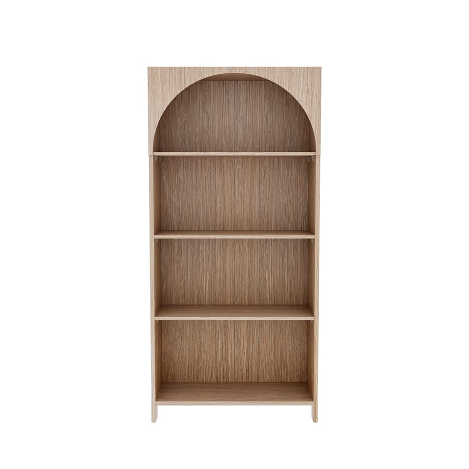 House of Happy Arched Bookshelf – Kids Bookshelf for Classroom, Playroom or Bedroom, Natural