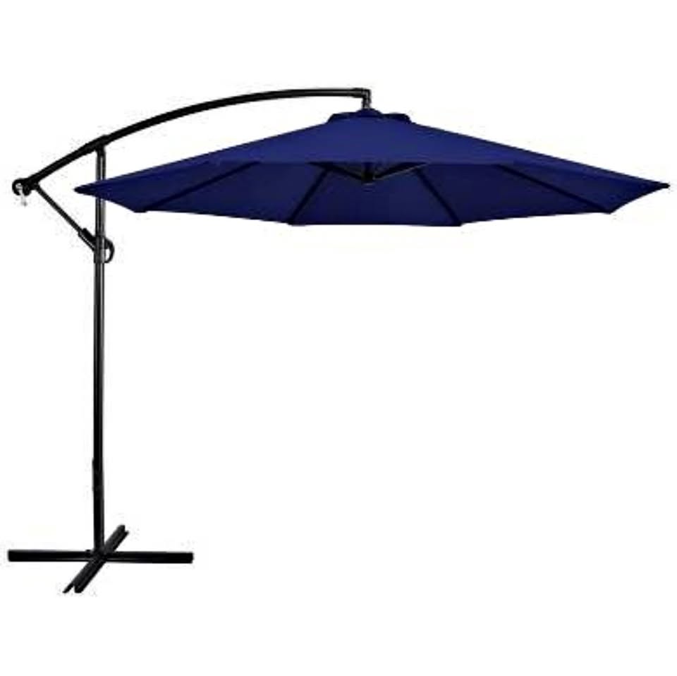 NEWBULIG 10FT Patio Umbrella with Base Included, Offset Cantilever – Dark Blue