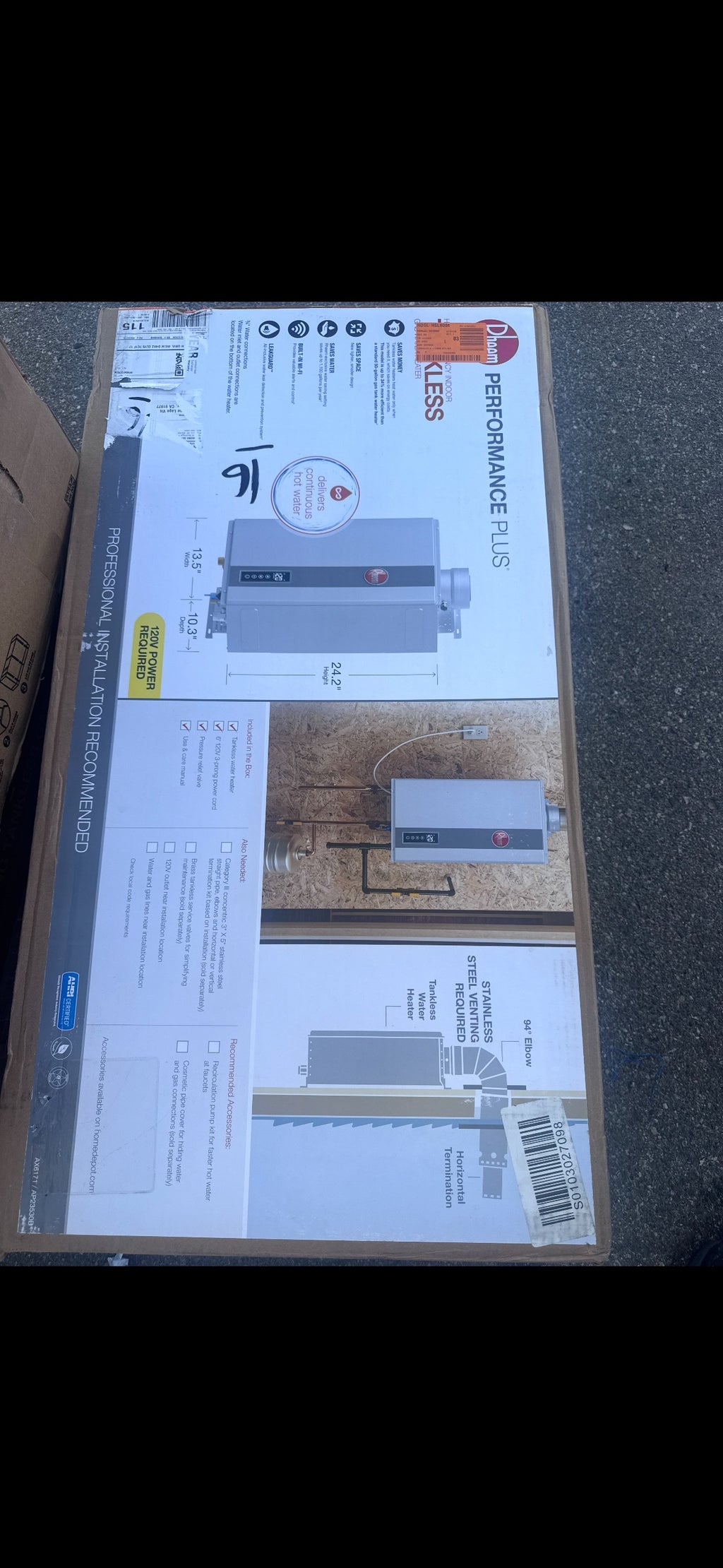 Rheem Performance Plus 8.4 GPM Indoor Natural Gas Tankless Water Heater
