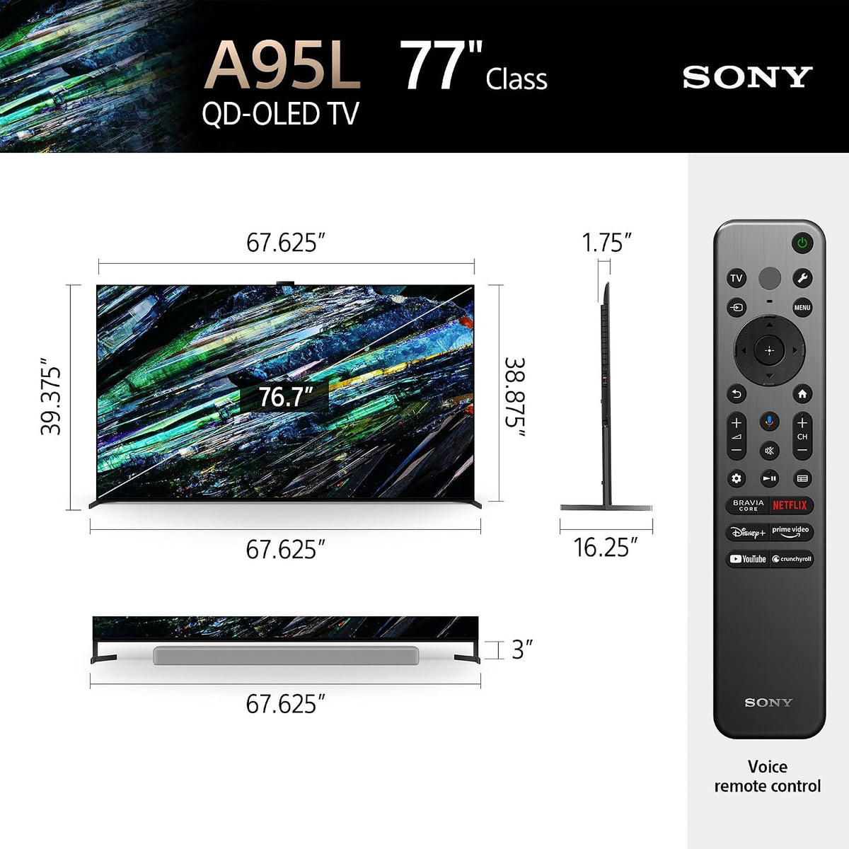 Sony A95L specs